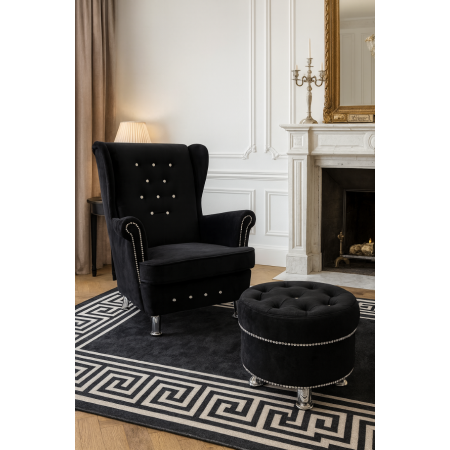 Uszak z pufa okrągłą Glamour