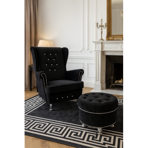 Uszak z pufa okrągłą Glamour