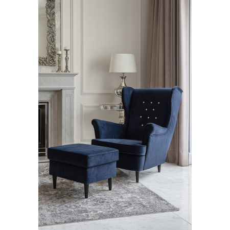 Fotel uszak z podnóżkiem z...