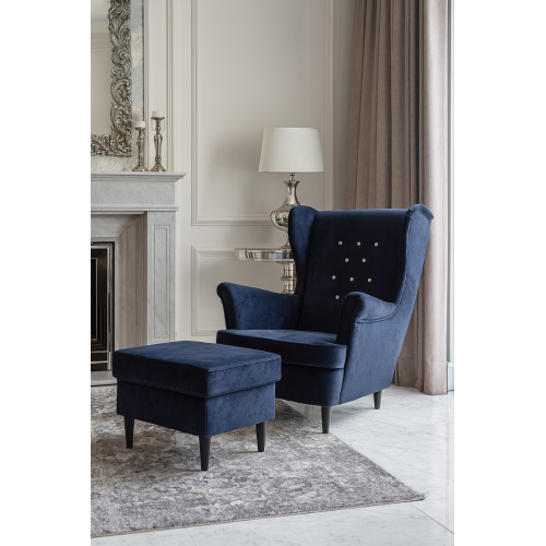 Fotel uszak z podnóżkiem z...