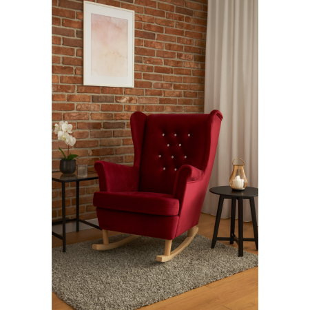 Fotel Uszak z kryształkami...