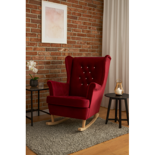 Fotel Uszak z kryształkami...