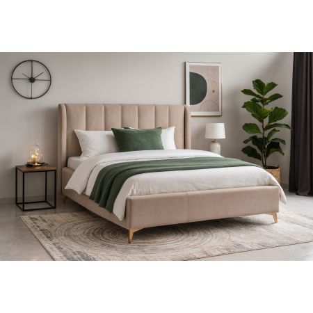 Łóżko tapicerowane z...