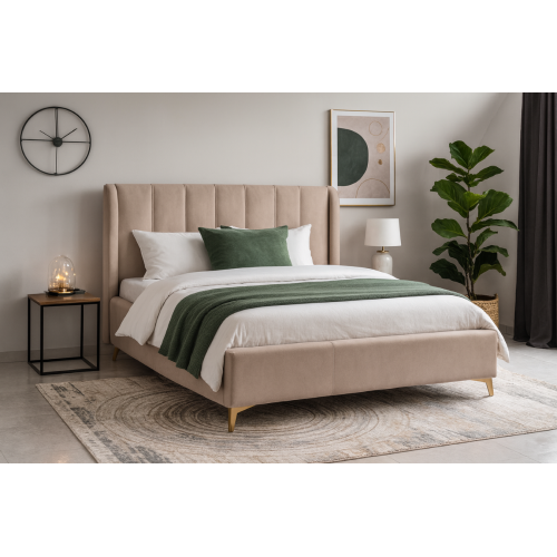 Łóżko tapicerowane z...